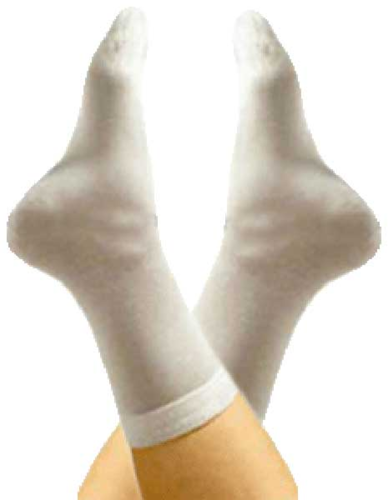 Silke strømper hvid 75% silke 25% spandex