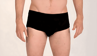 Silke Underbukser til mænd i 100% silke, Farve Sort og fra str. S til XXL