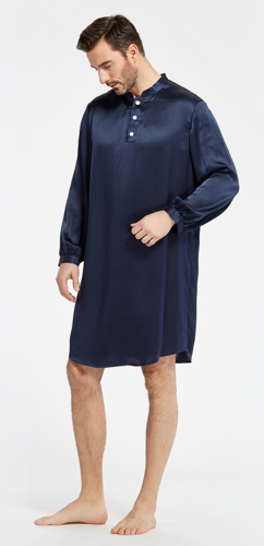 Silke Natskjorte Herre, 19momme, 100% silke