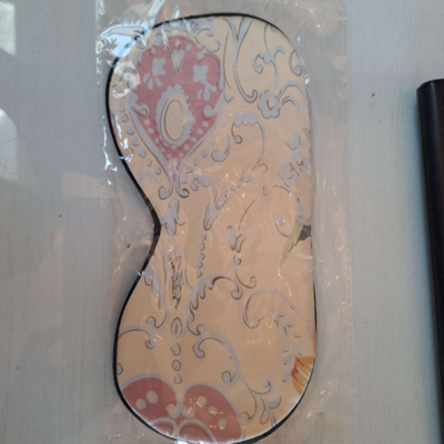 Blomstret-6 Silke SoveMaske -100% SilkeStof -100% SilkeFyld!