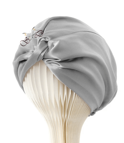100% Silke Turban sovehue Grå