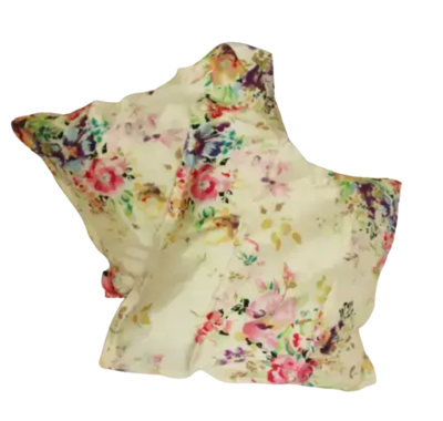 Silkepudebetræk med Sommerblomster i skønne farver, 19momme 100% mulberry silke