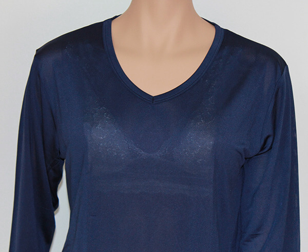 Silke jersey natkjole, 100% silke