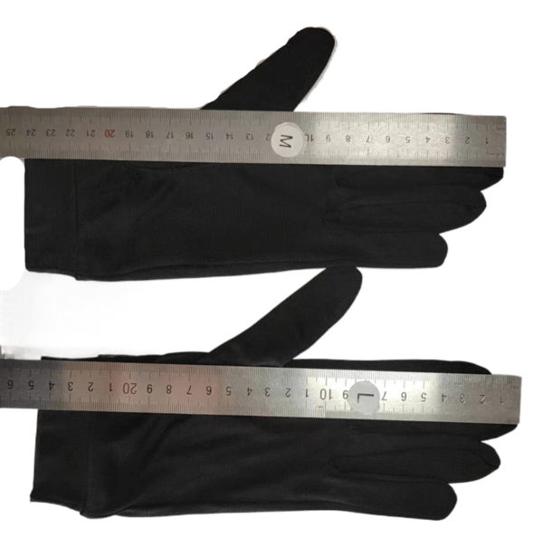 Silkehandsker 100% Mulberry silke - farve sort  str. S, M, L, XL, 5år