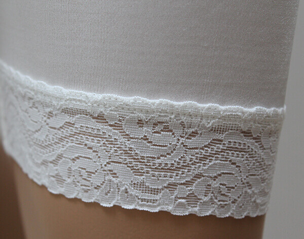 Silke trusser lange ben - hvid -blonde