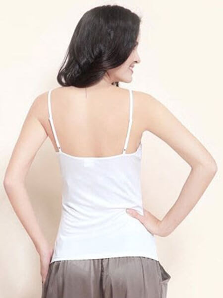 Silke camisole hvid 100% silke