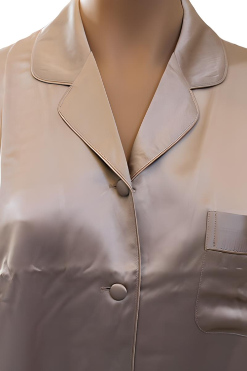 silke pyjamas 100% mulberry silke, Beige, 19momme