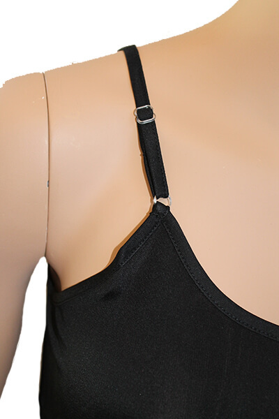 Silke underkjole strikket, 100% silke jersey, farve sort str. S-M-L-XL