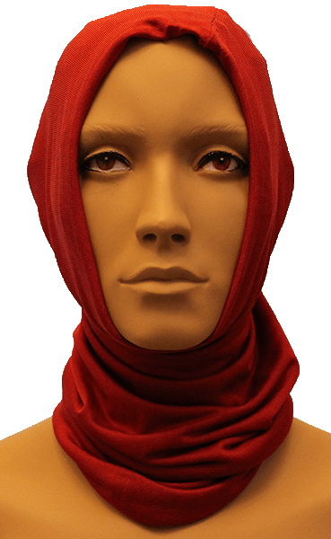 Silke Halsvarmer rød, 100% Silke 67cm lang