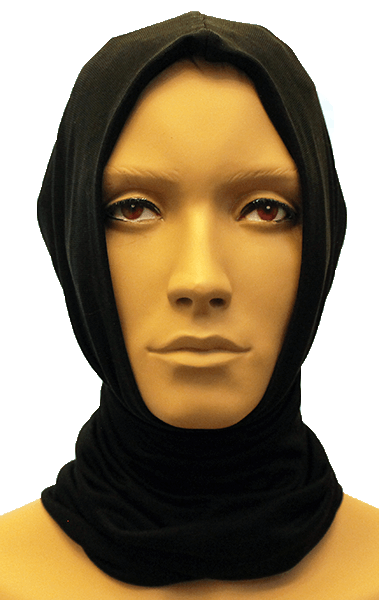 Silke Halsvarmer Sort, 100% Silke 67cm lang