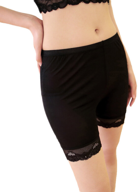 Silke trusser lange ben sort