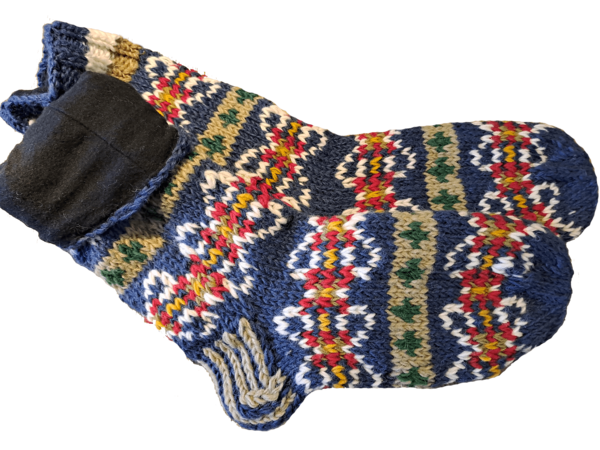 100% uld Hyggesokker FairTrade Nepal med fleece foer
