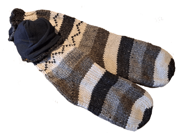 100% uld Hyggesokker FairTrade Nepal med fleece foer