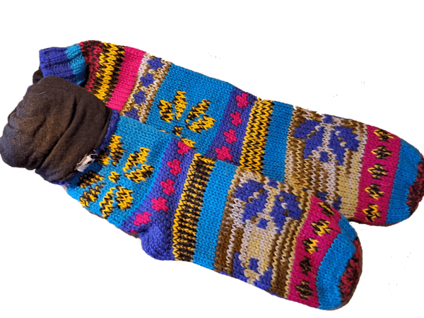 100% uld Hyggesokker FairTrade Nepal med fleece foer