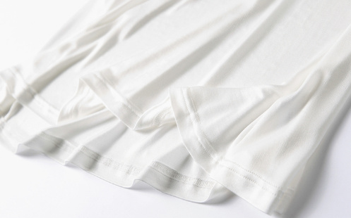 Hvid Lang underkjole silke, 100% silke jersey