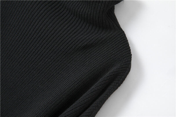 Silke Cashmere Strikkjole med rullekrave onesize sort