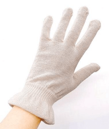 Silke Handske løs strikket 100% silke beige