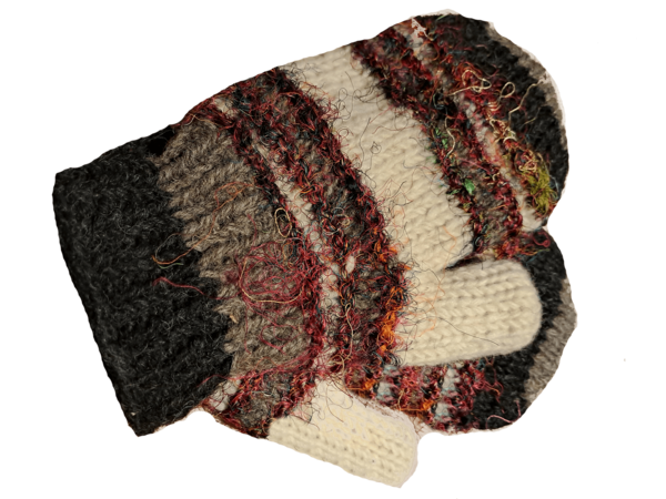 Håndstrikkede uld-silke luffer. Fairtrade