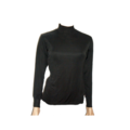 Silke turtleneck unisex 100% silke - sort