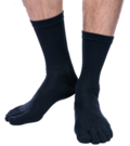 Silke fivefingertoe strømper, 100% silke