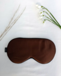 Brun Silke SoveMaske -100% SilkeStof -100% SilkeFyld!