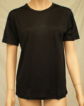 Silke tshirt Dame, sort 100% silke