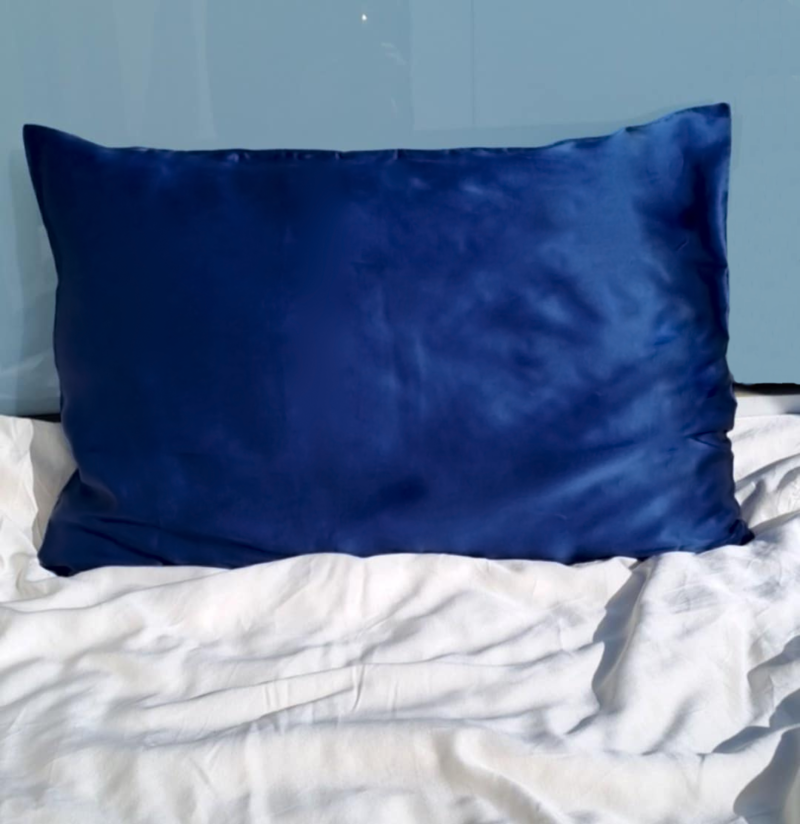 SilkePudebetræk 50x70cm Mørkeblå